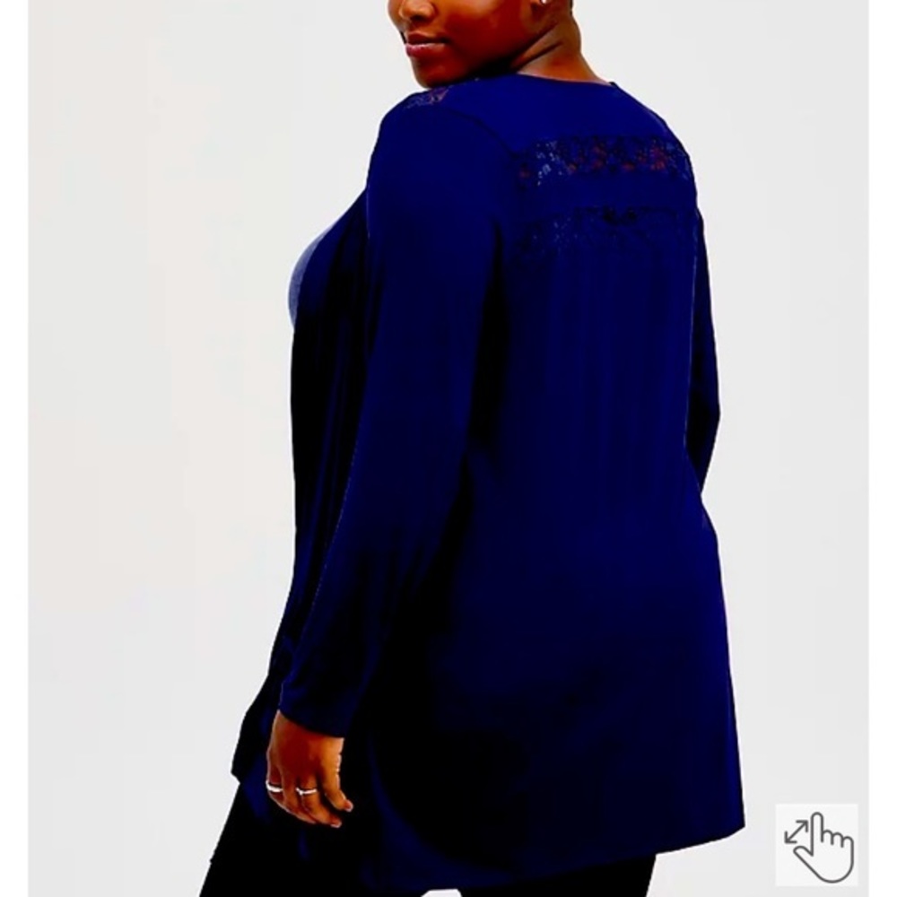 Torrid Supersoft Blue Lace Cardigan Size 0